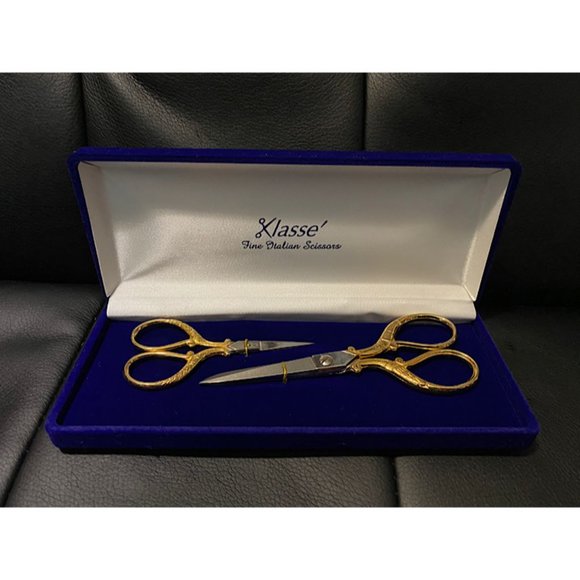 Klasse Italian Gold 2-Piece Fine Scissor Set